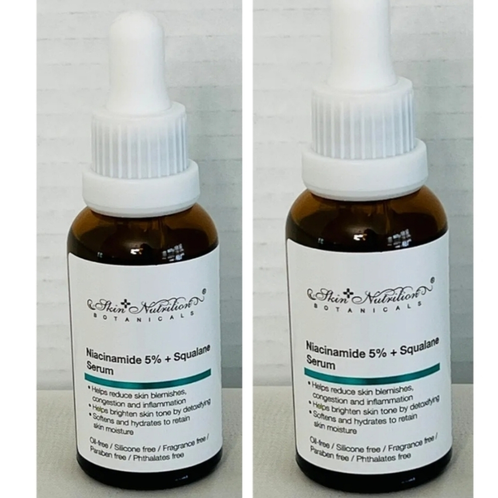 2 x Skin Nutrition Botanicals Niacinamide 5% + Squalane Serum 1fl Oz BNIB